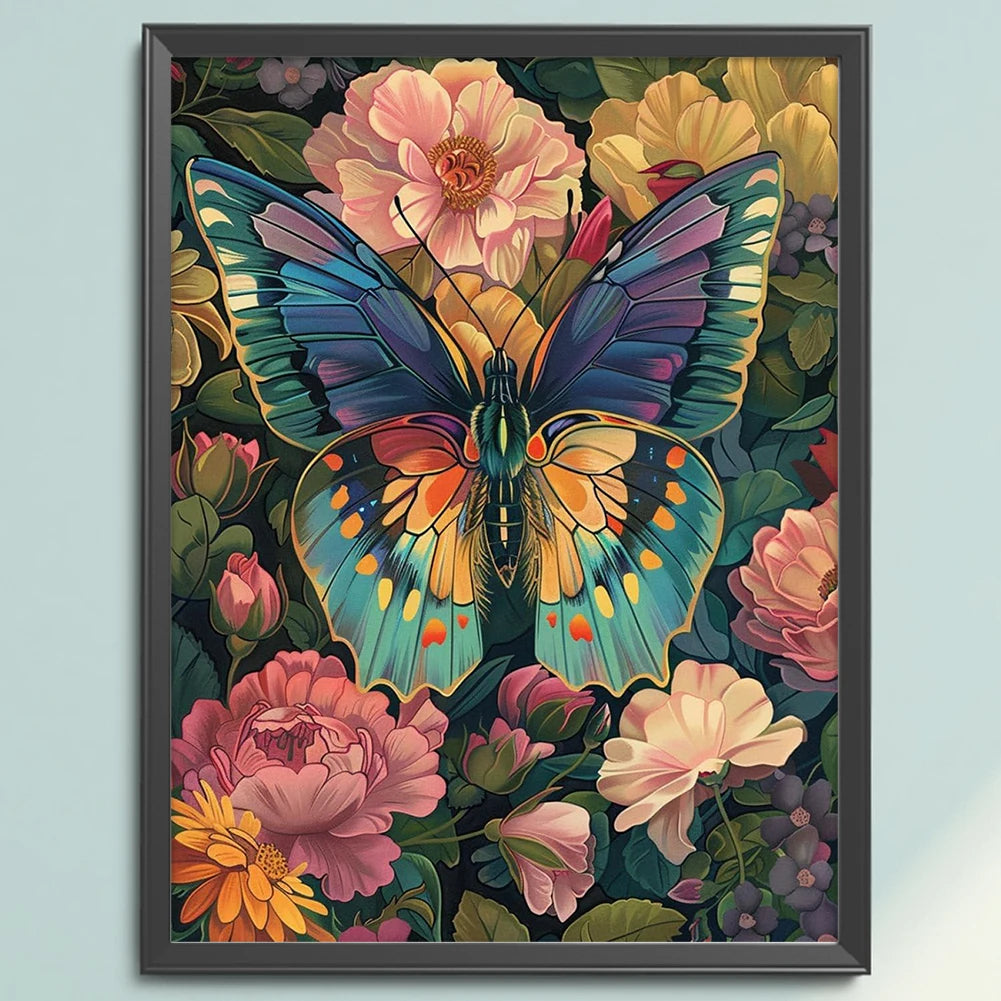 Full Embroidery Beads Printed Flower Cross Stitch Kit