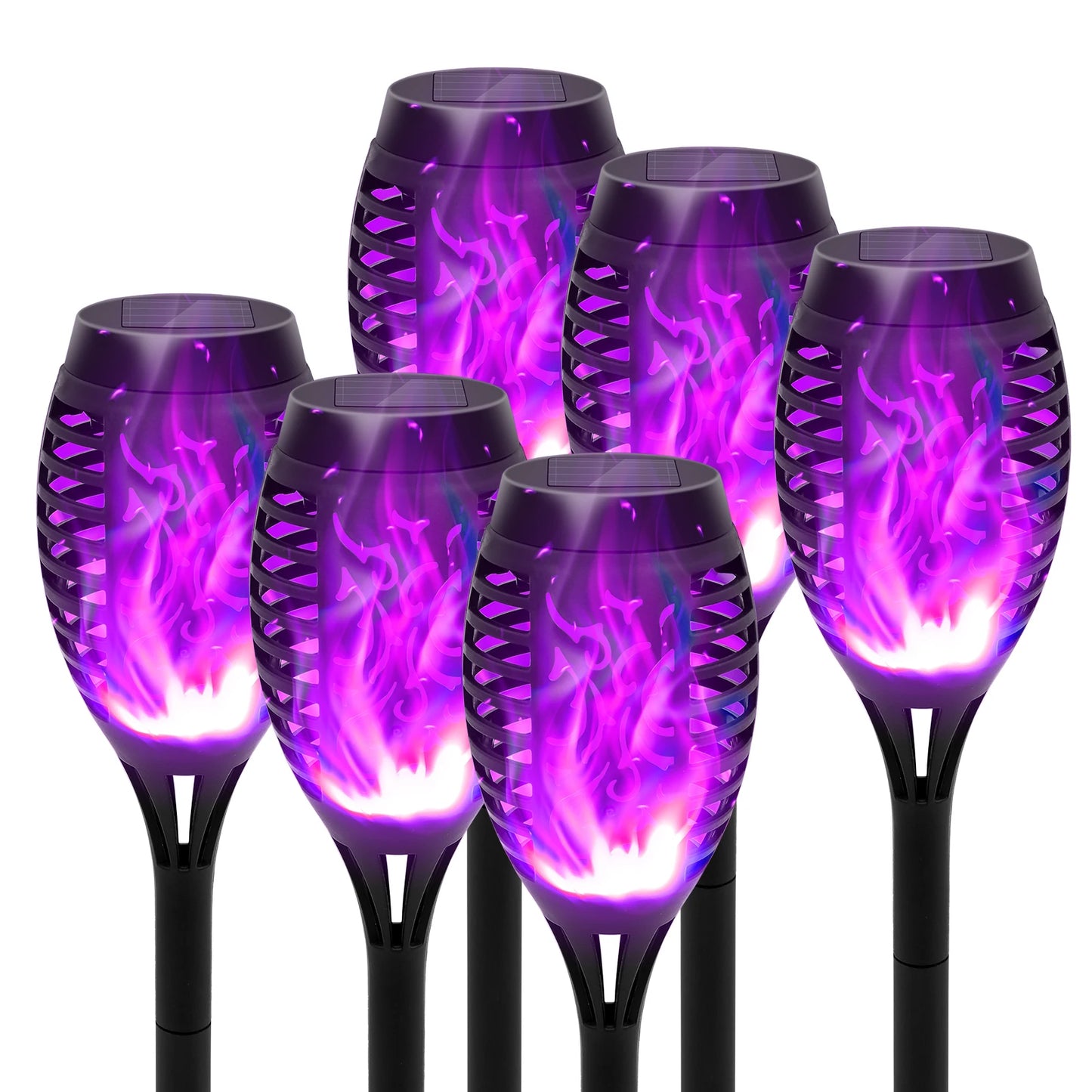Green Solar Flame Light Outdoor Waterproof Torch for Garden
