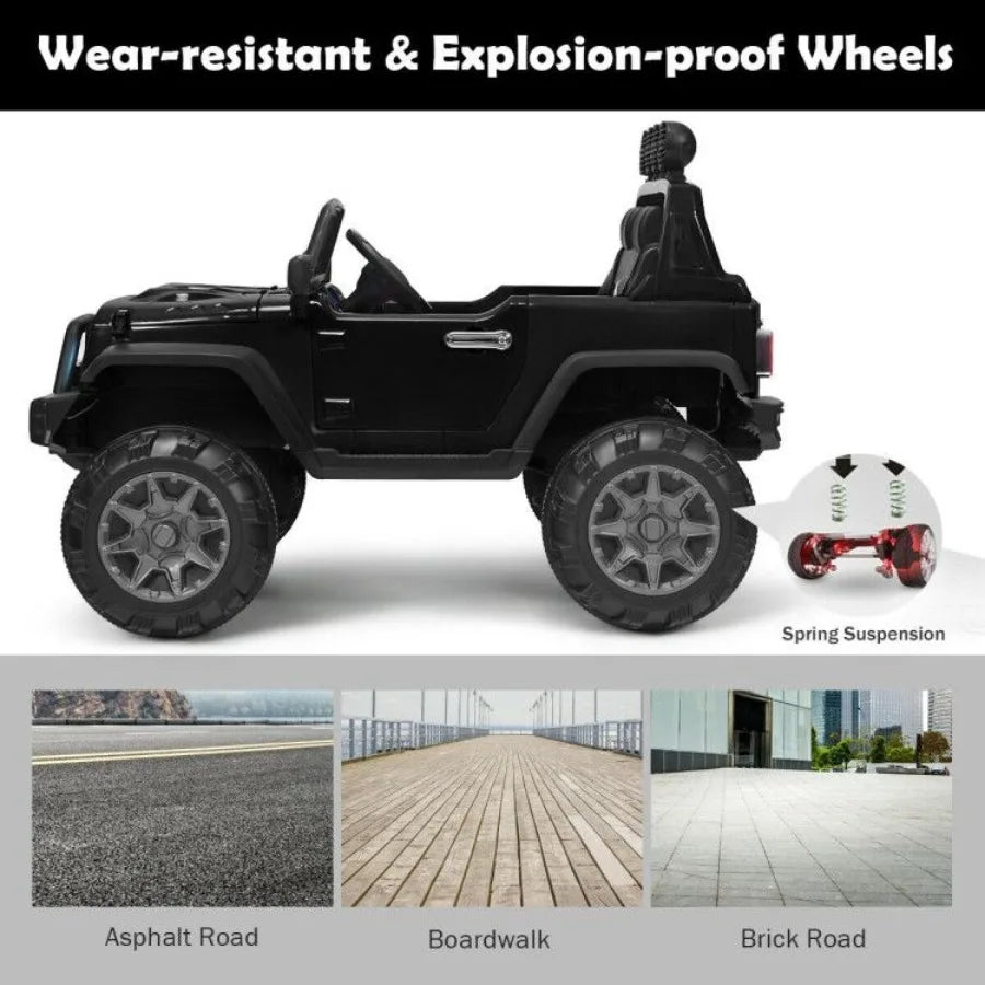 12V Ride On Truck With Remote Control Magnetic Double Doors
