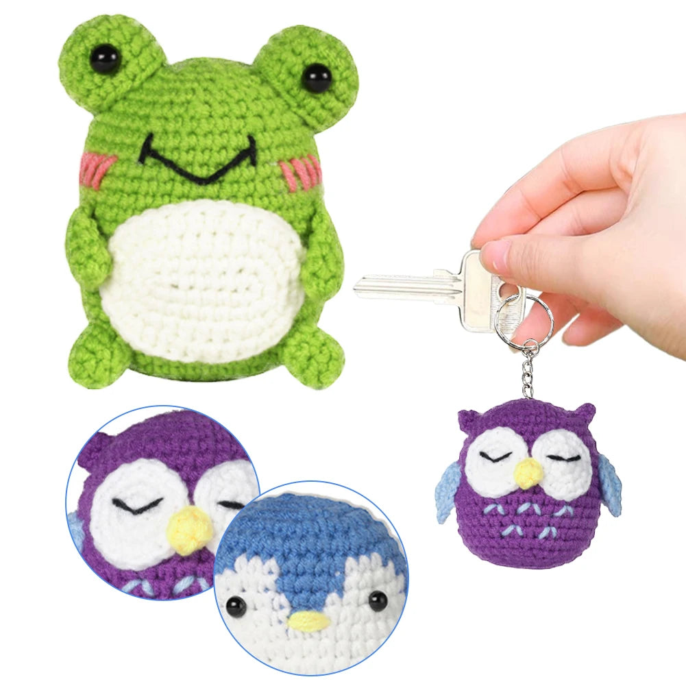 3Pcs Cute Animal Crochet Kits for Beginners and Kids