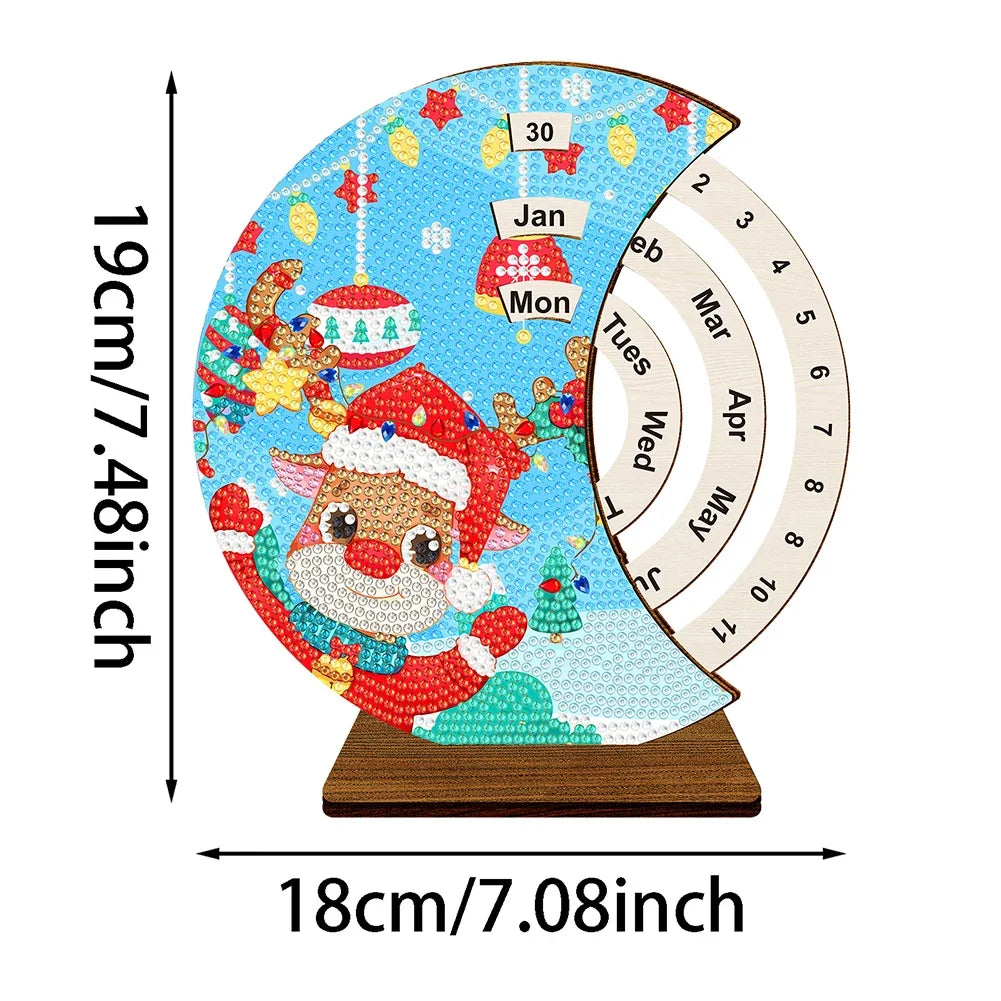 Diamond Art Rotating Calendar Desk Decor Kit for Home