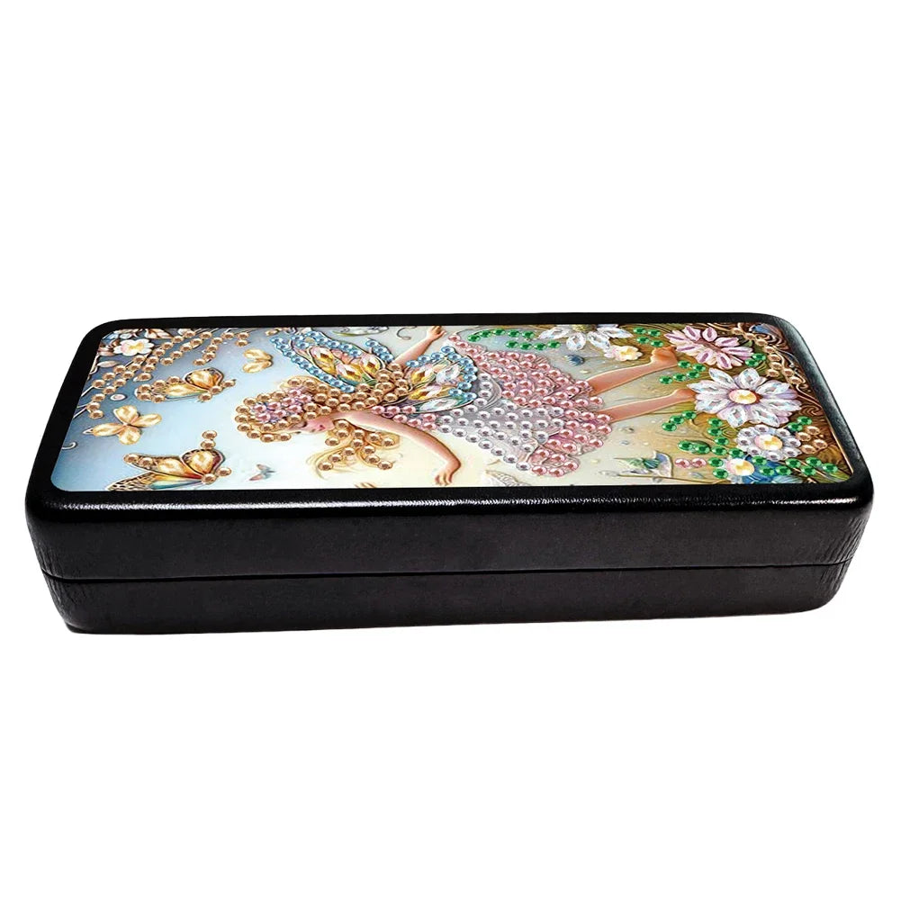 Holy Mother Diamond Painting Eyeglasses Case with Rhinestones