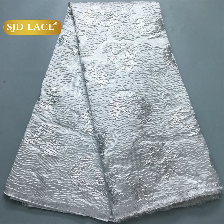 SJD Lace African Fabric High Quality French Jacquard for Dresses