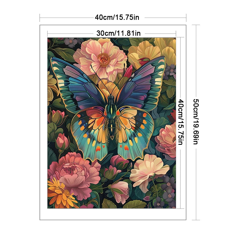 Full Embroidery Beads Printed Flower Cross Stitch Kit