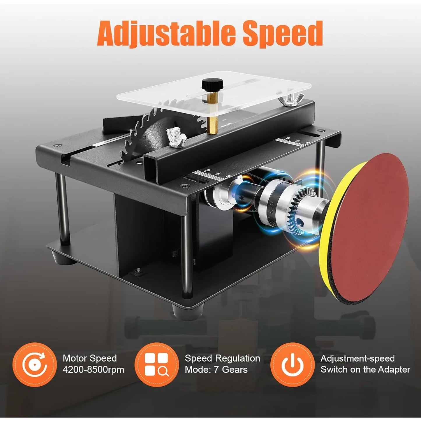 Mini Table Saw Multifunctional Kit for Wood Metal Plastic Cutting