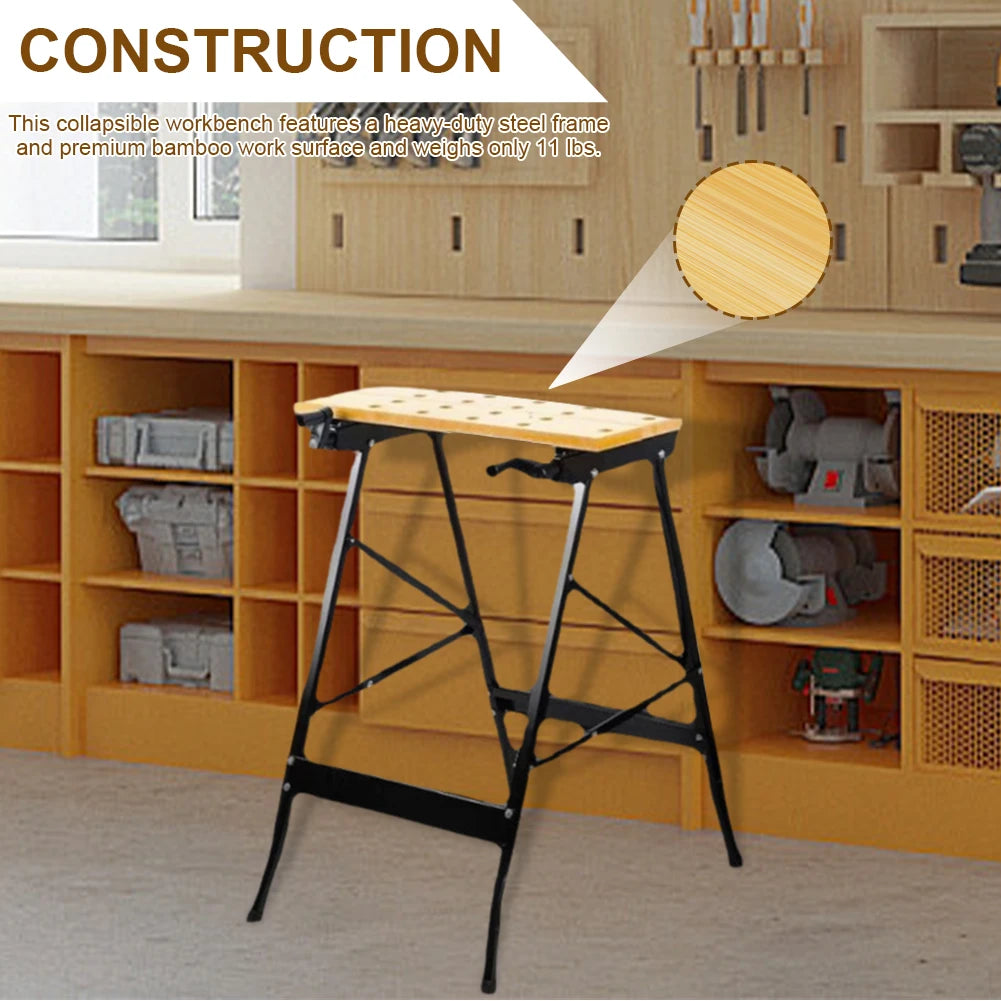 Folding Portable Multipurpose Workbench with Protractor