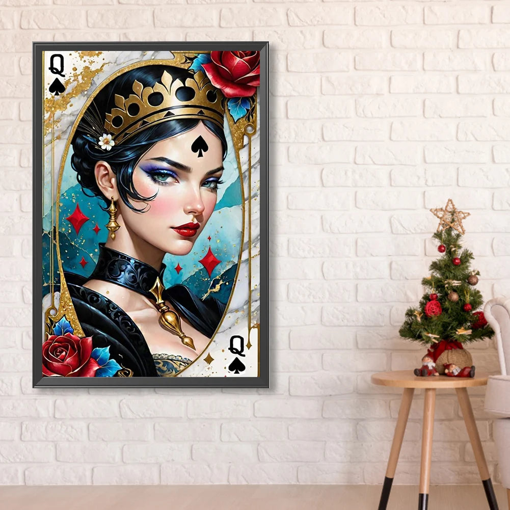 5D DIY Full Round Drill Diamond Painting Poker Character Art
