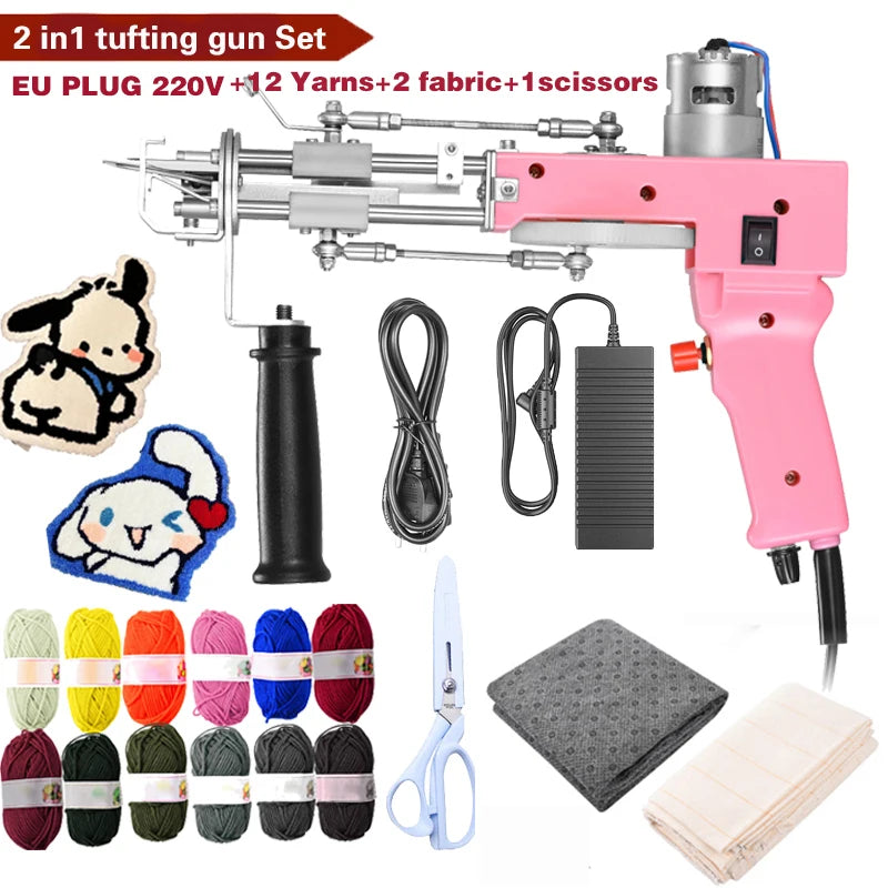 2 in 1 Tufting Gun Set with Carpet Trimmer for Rug Making