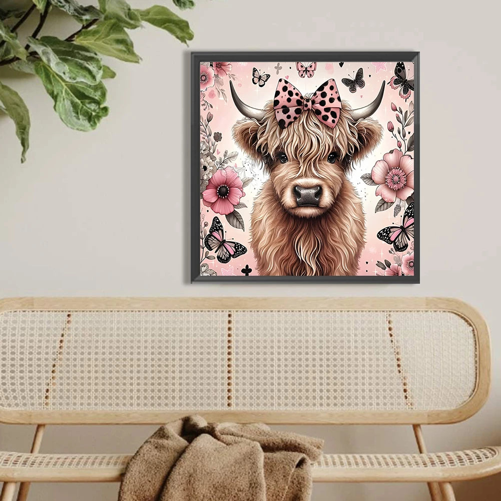 40x40cm Yak 5D DIY Round Diamond Painting Kit for Home Decor