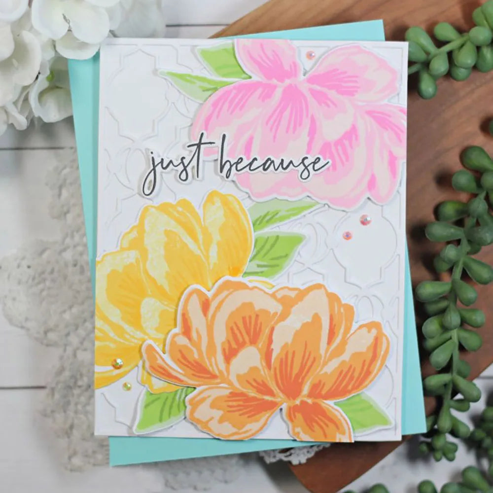 Lotus Flower Clear Stamps and Cutting Dies for Craft Projects