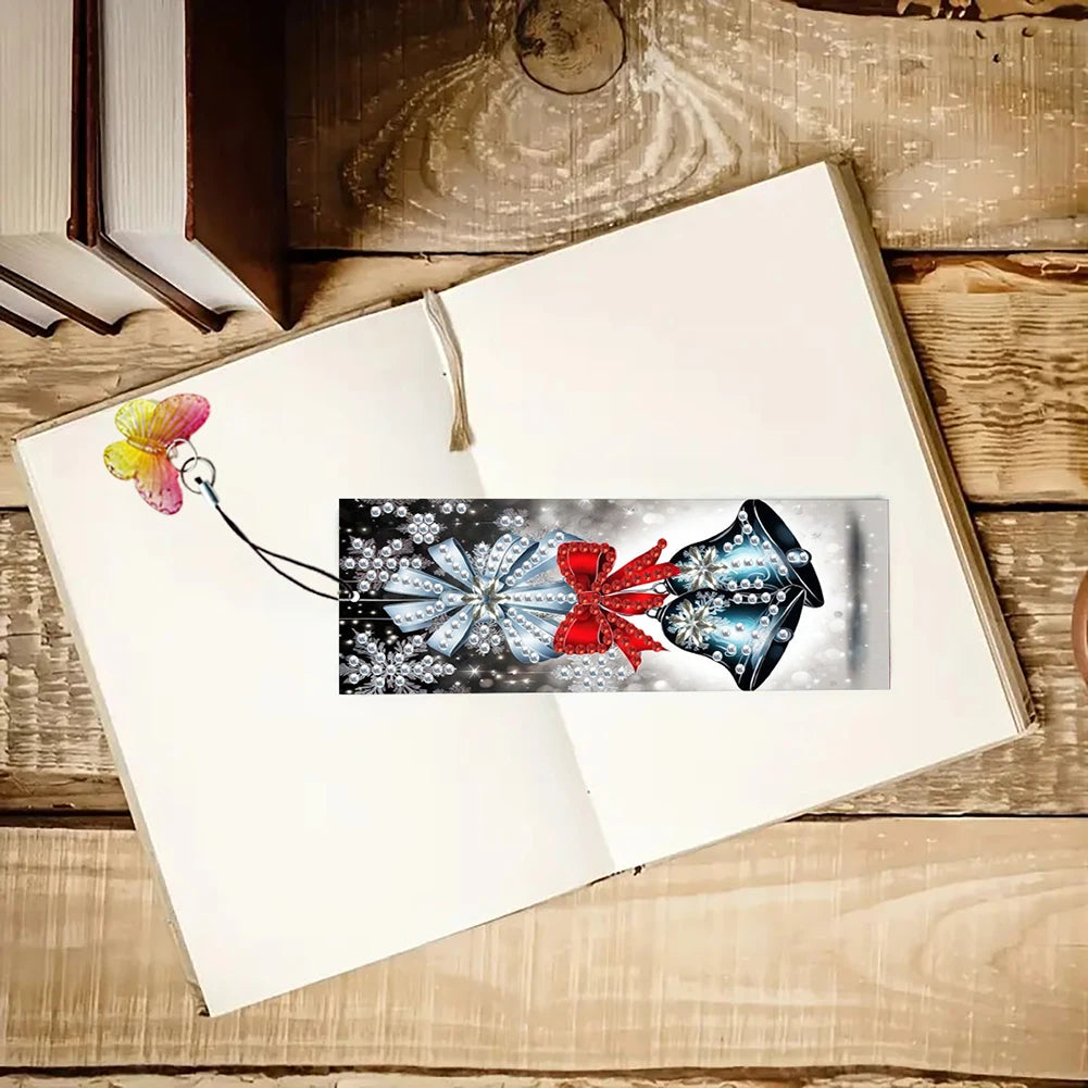 3Pcs Christmas Rose Diamond Painting Bookmark Making Kit