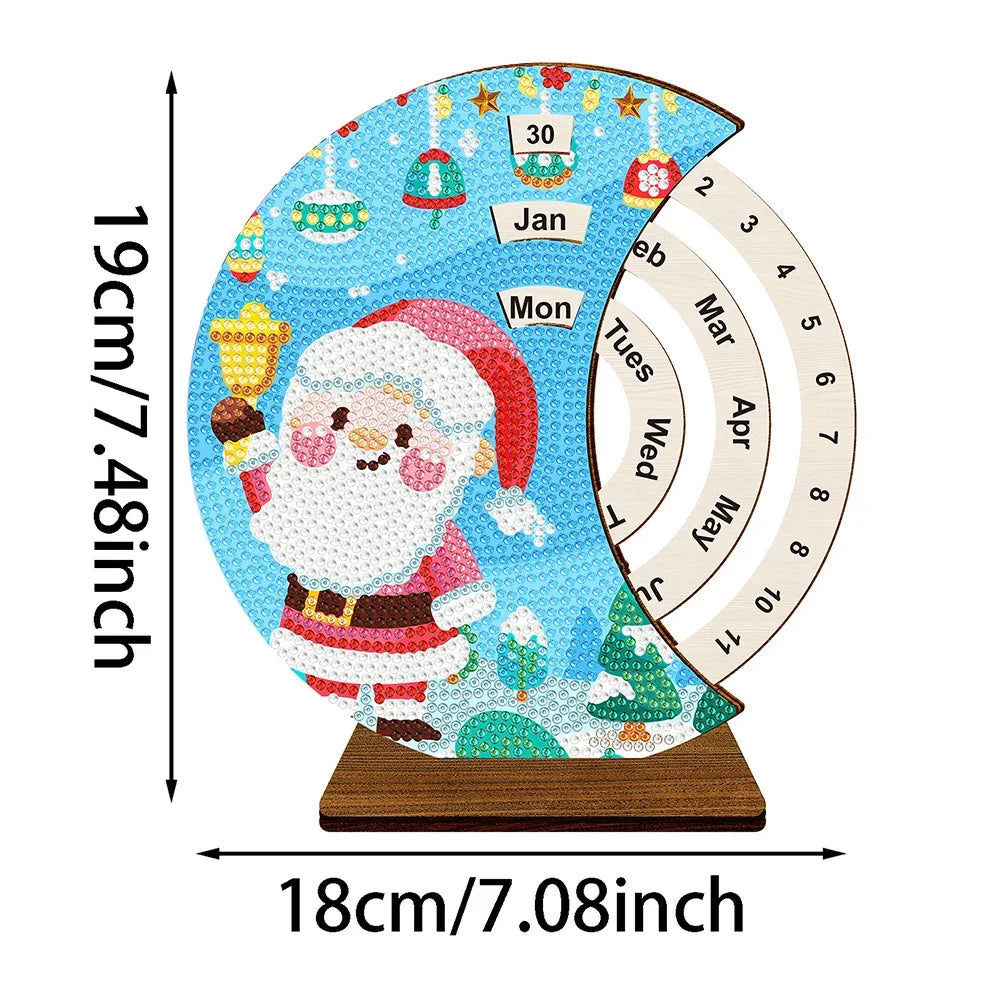 Diamond Art Rotating Calendar Desk Decor Kit for Home