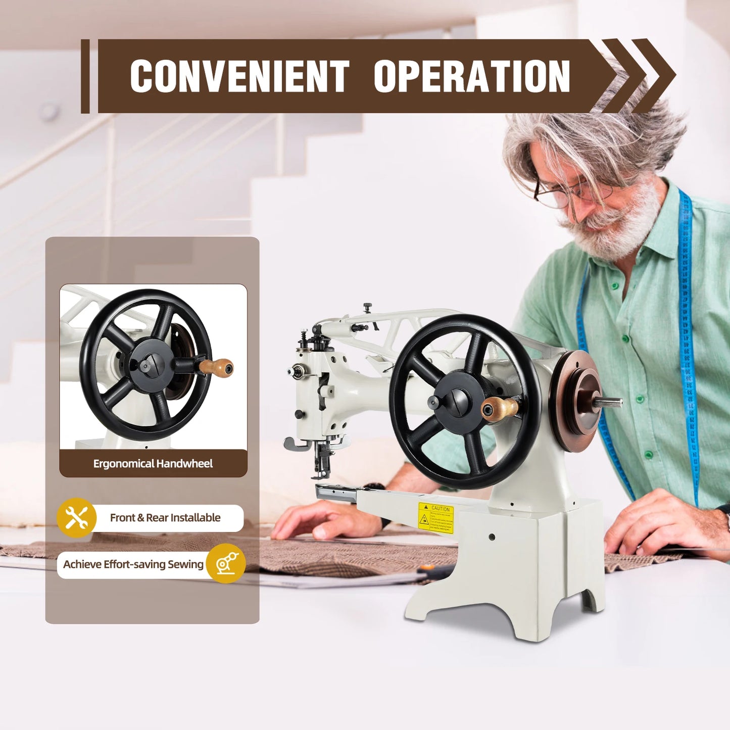 Manual Leather Shoe Sewing Machine Heavy Duty Cobbler Stitcher