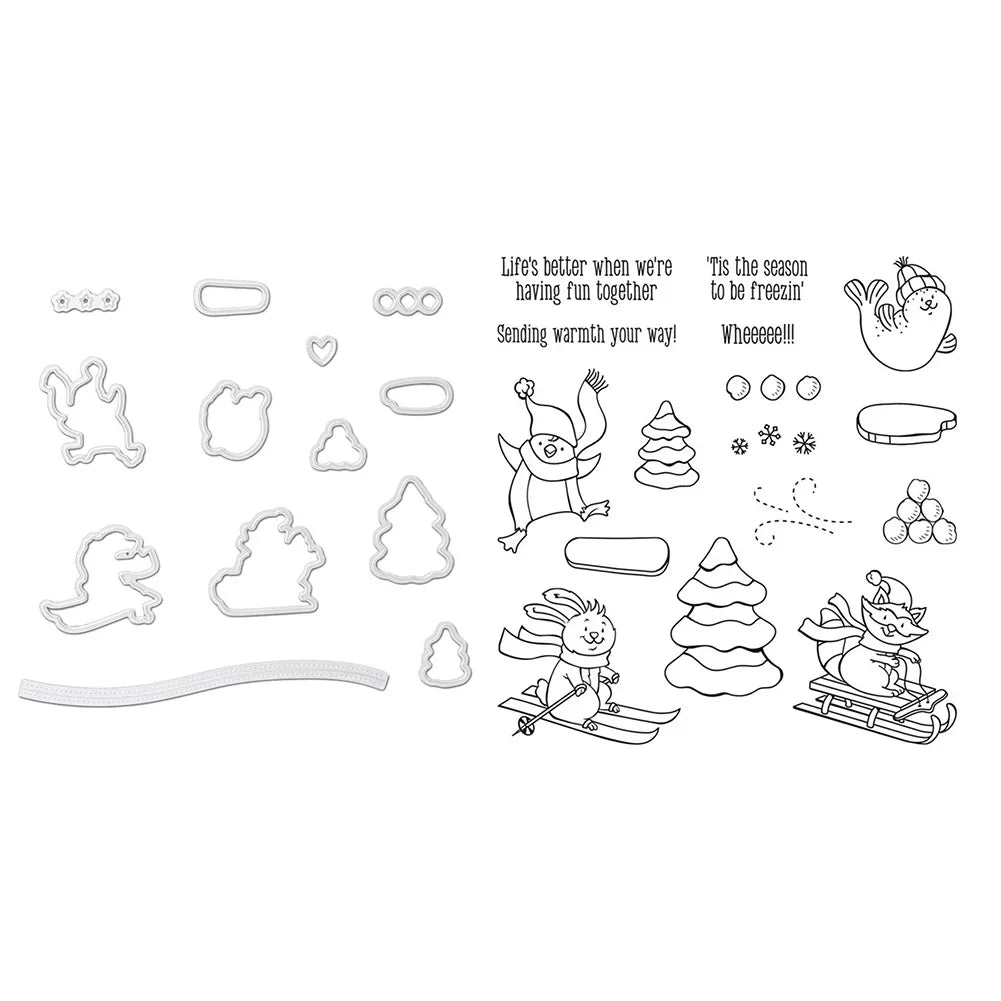 Christmas Cutting Die Transparent Seal Stamp for DIY Crafts