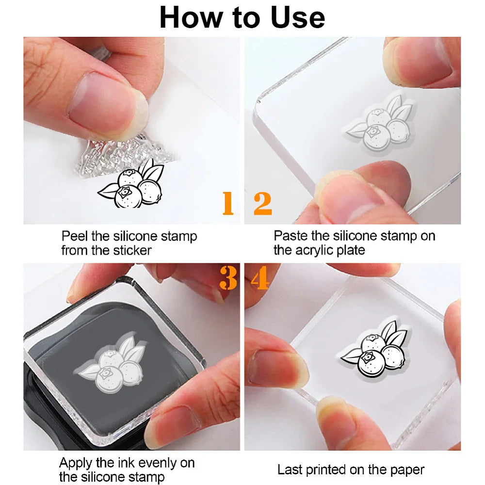 Custom Clear PVC Stamps for DIY Scrapbooking and Card Making