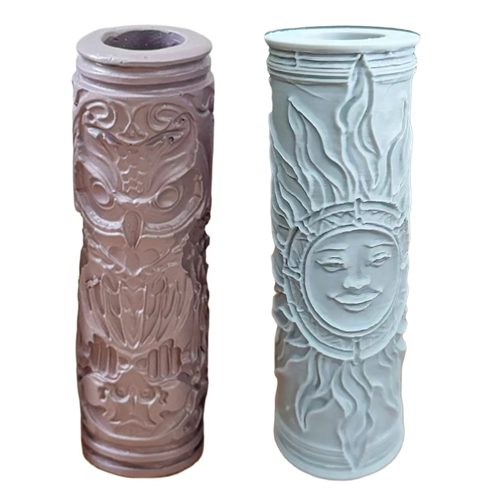 Owl Sun Clay Texture Roller For Resin Polymer Clay Embossing
