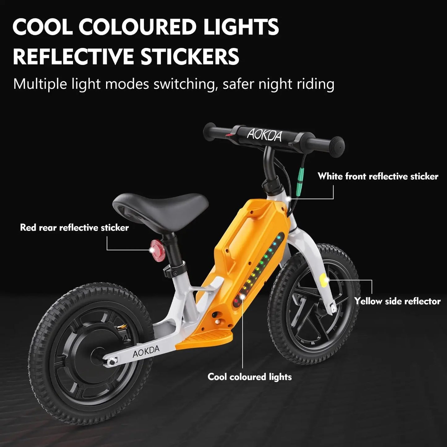 AOKDA K8 Electric Bike for Kids 12 Inch Balance Bicycle