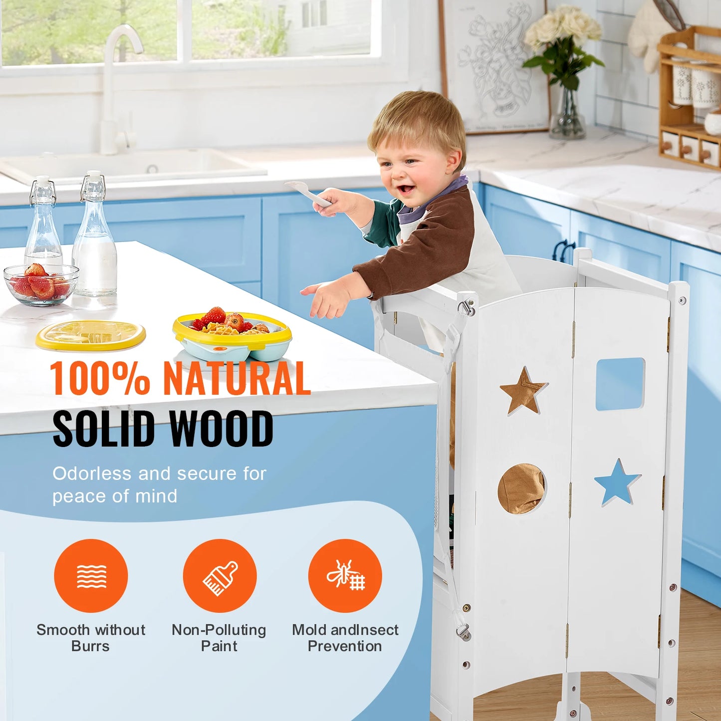 Tower Step Stool Foldable For Kids With Adjustable Height