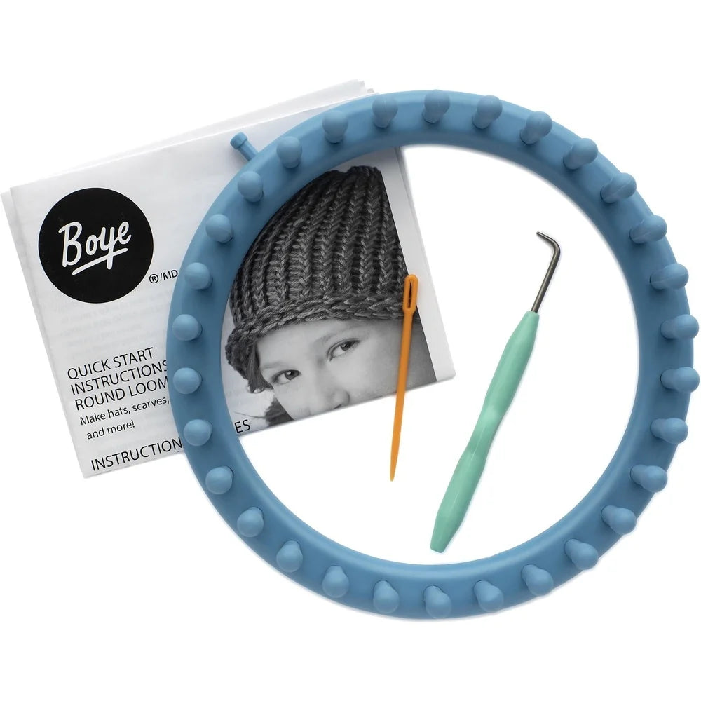 Round Loom Knitting Kit With 30 Pegs And Tools For Hats