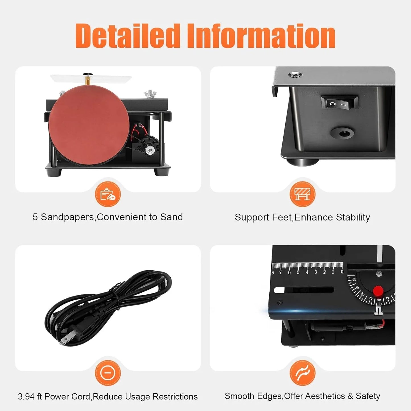 Mini Table Saw Multifunctional Kit for Wood Metal Plastic Cutting