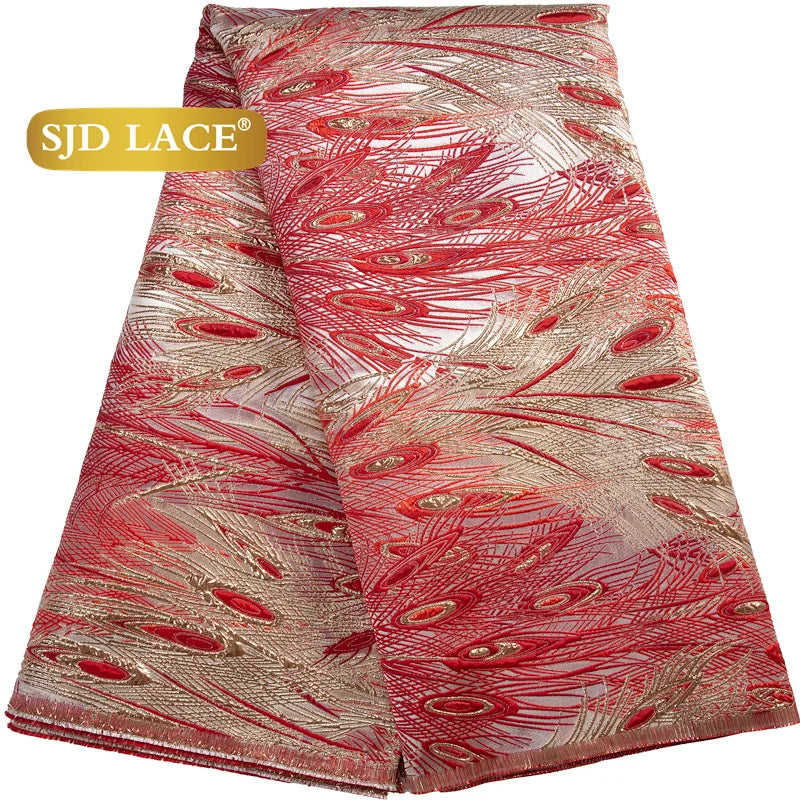 SJD Lace African Fabric High Quality French Jacquard for Dresses