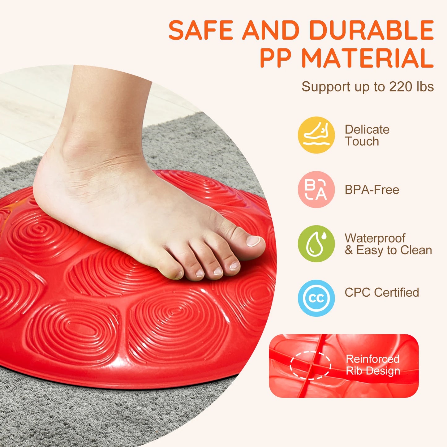 SucceBuy 6 Piece Kids Turtle Balance Stepping Stones