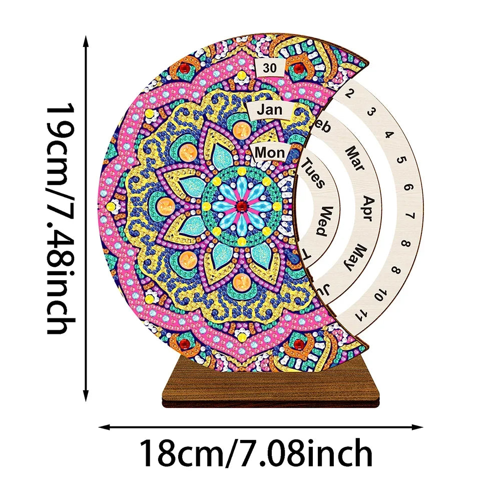 Diamond Art Rotating Calendar Desk Decor Kit for Home