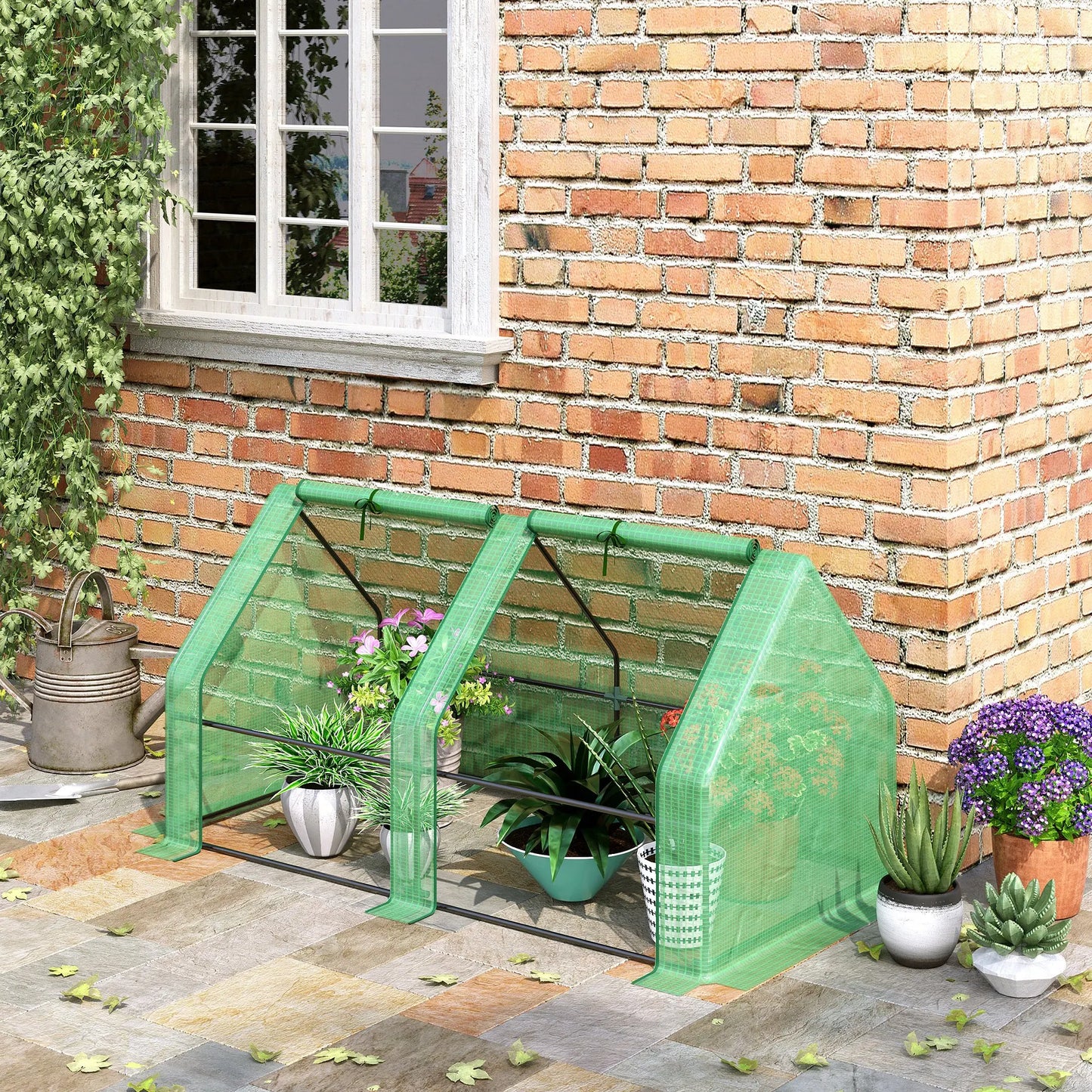 6 Foot Mini Greenhouse Tunnel for Gardening and Flower Plants