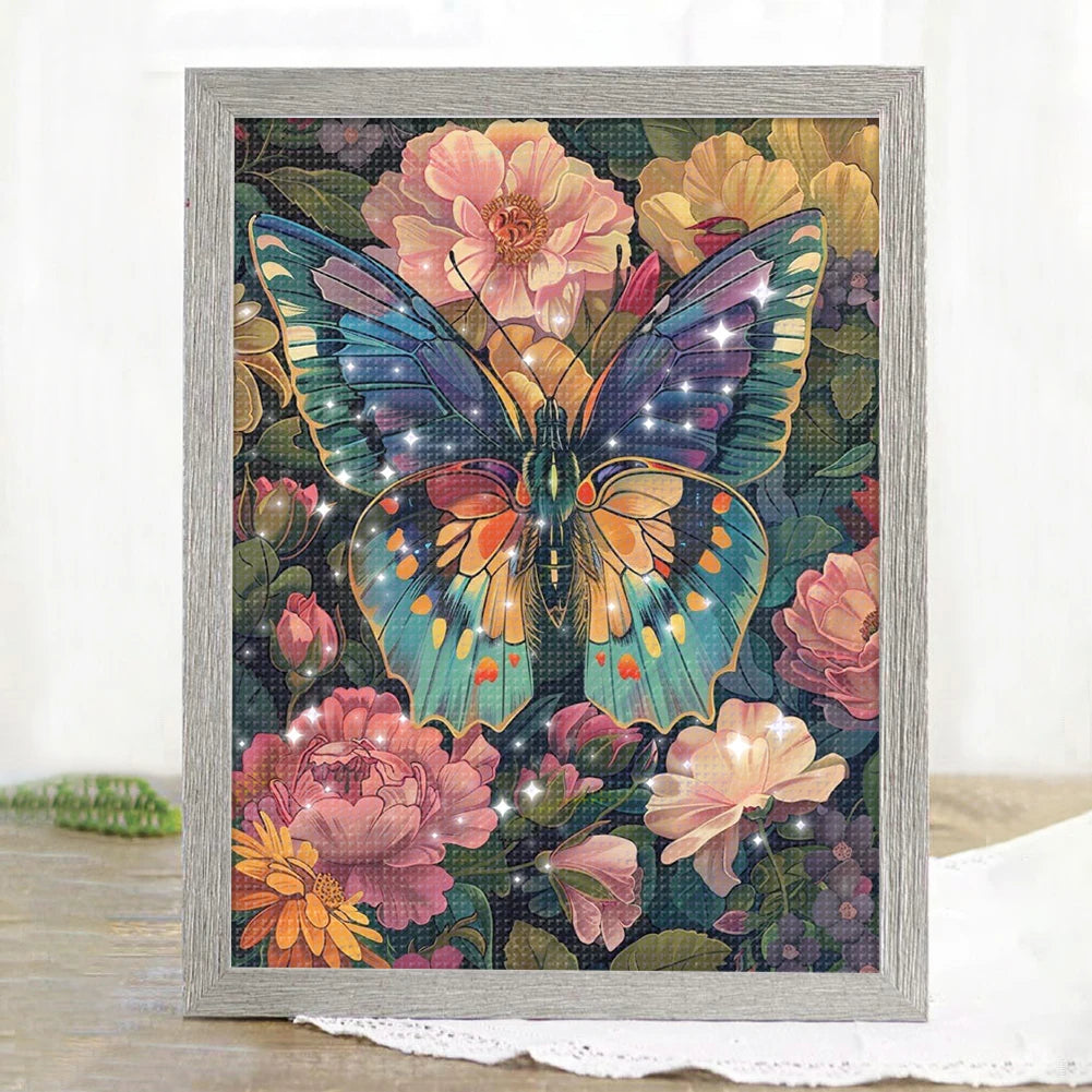 Full Embroidery Beads Printed Flower Cross Stitch Kit