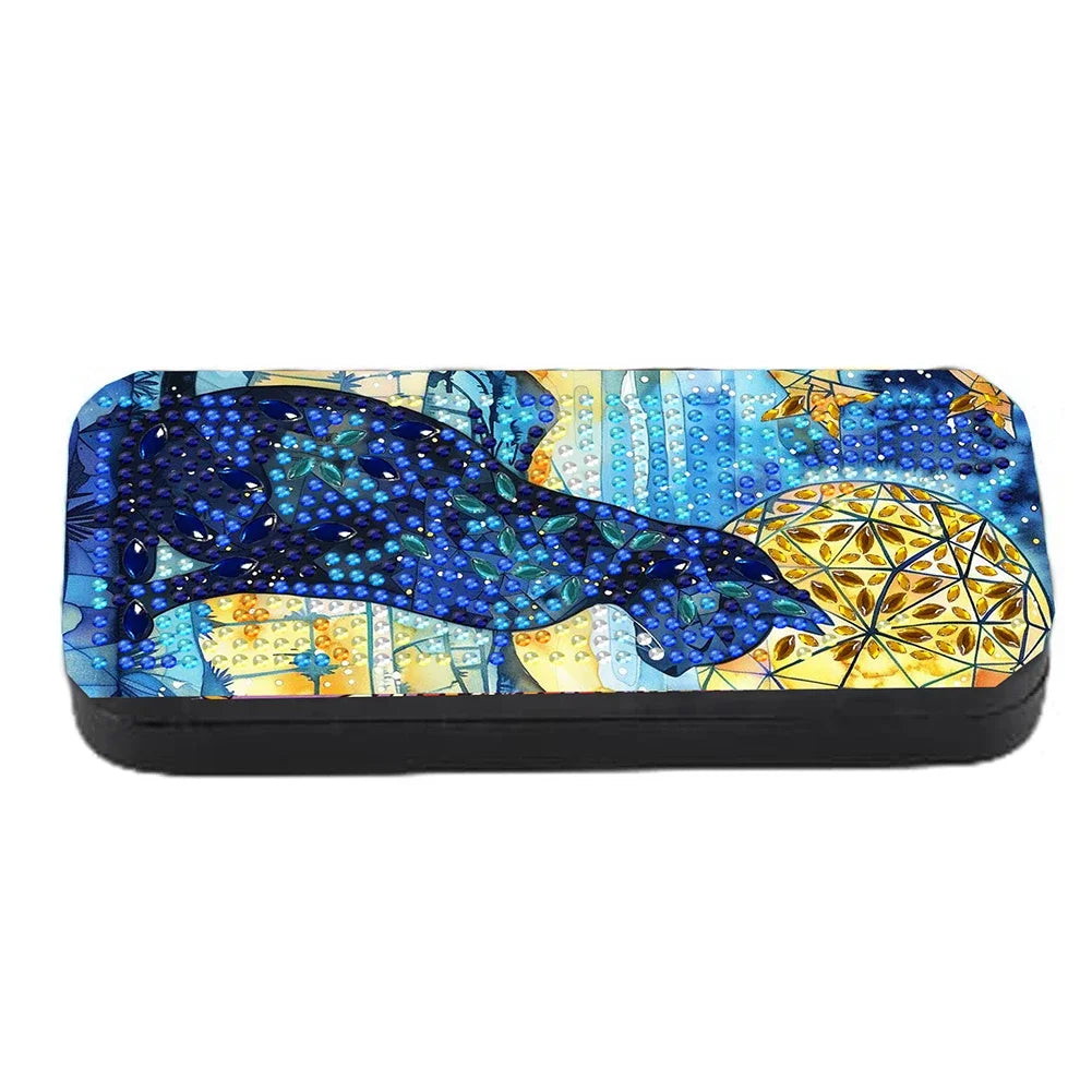 Holy Mother Diamond Painting Eyeglasses Case with Rhinestones