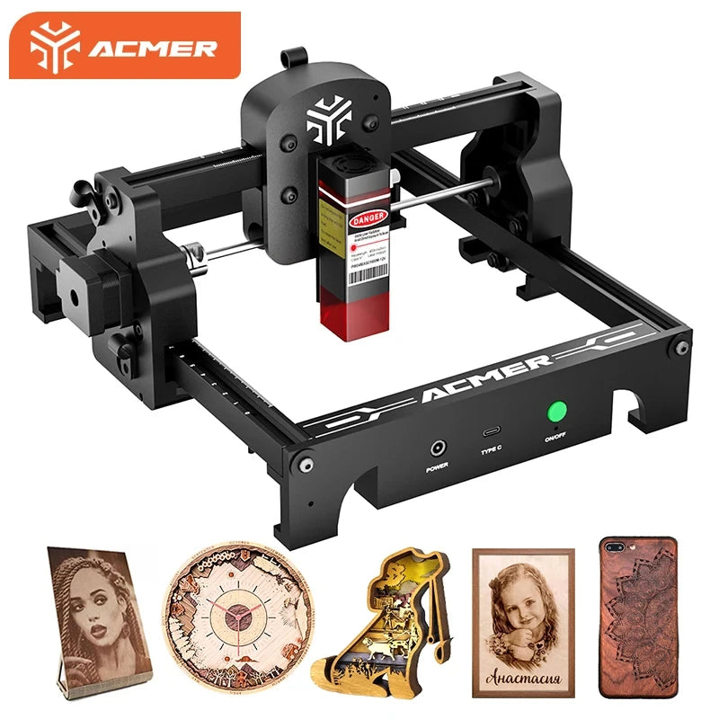 Acmer Mini Portable Laser Engraver Engraving Machine Wood