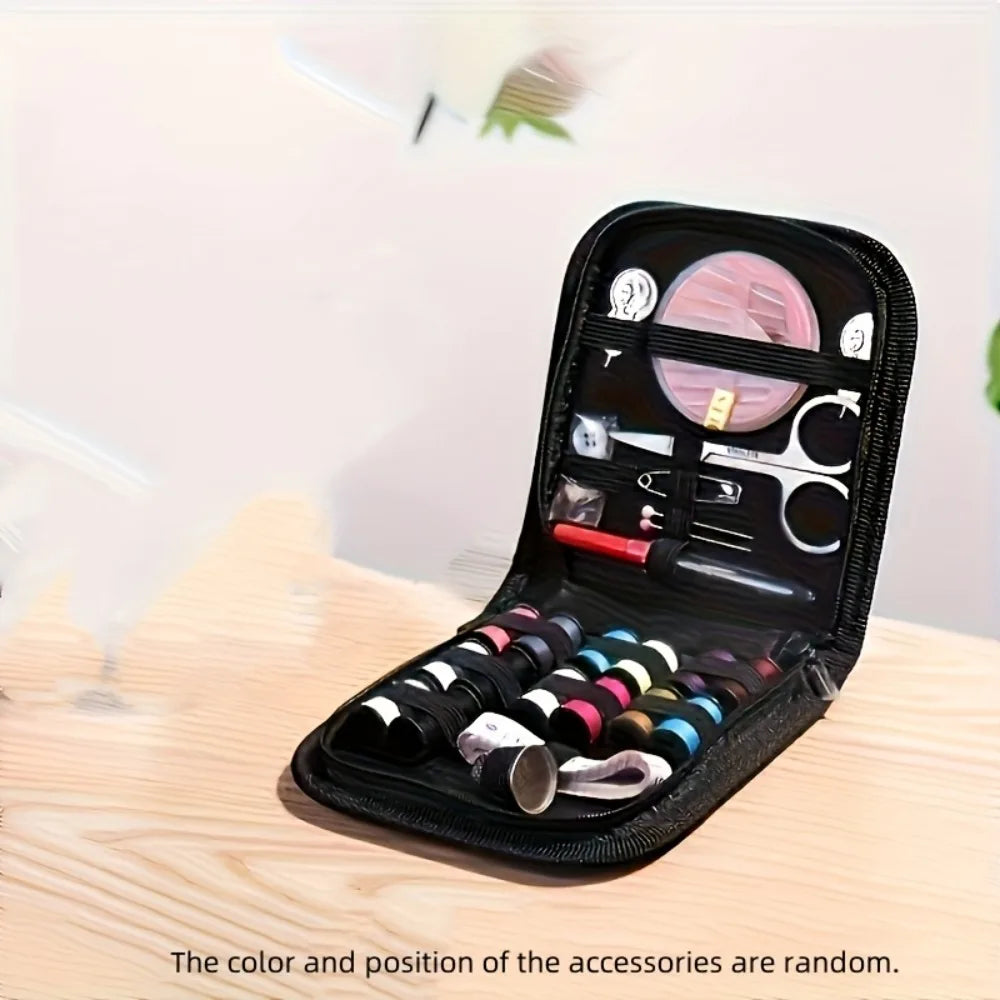 Mini Canvas Sewing Kit Travel Set With Thread Scissors
