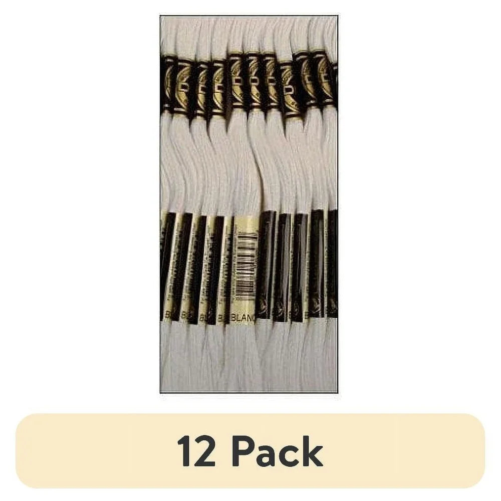 12 Pack Cotton Embroidery Thread Floss for Cross Stitch 8.7 Yards