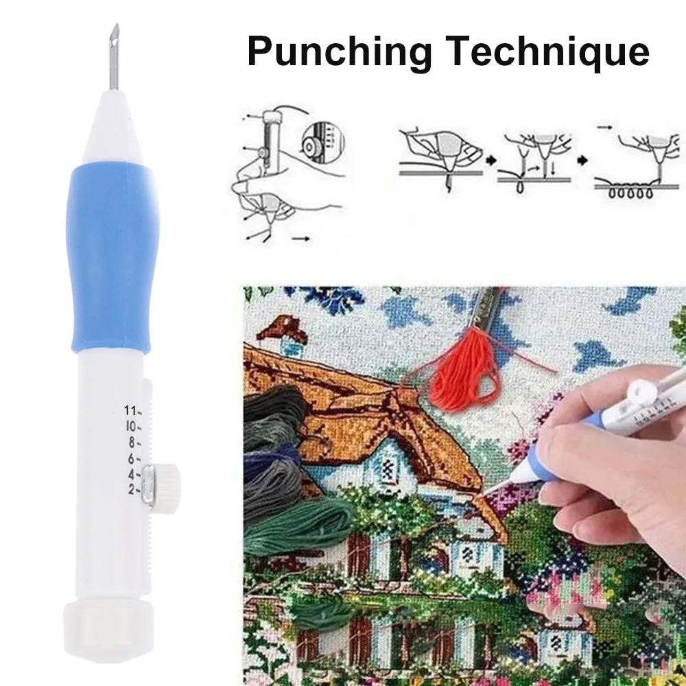 DIY Embroidery Punch Needle Kit Embroidery Pen Set Clothes