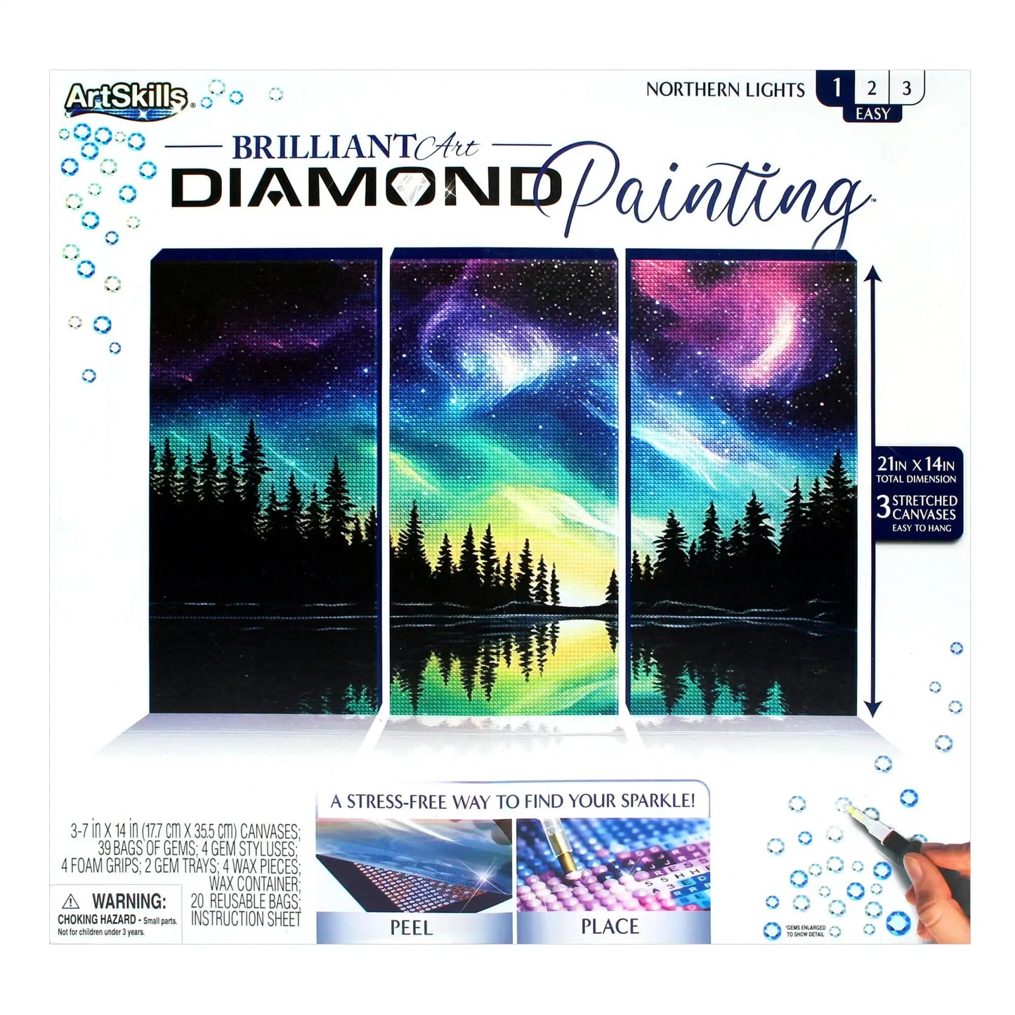 ArtSkills Northern Lights Diamond Painting Kit for Creative Fun