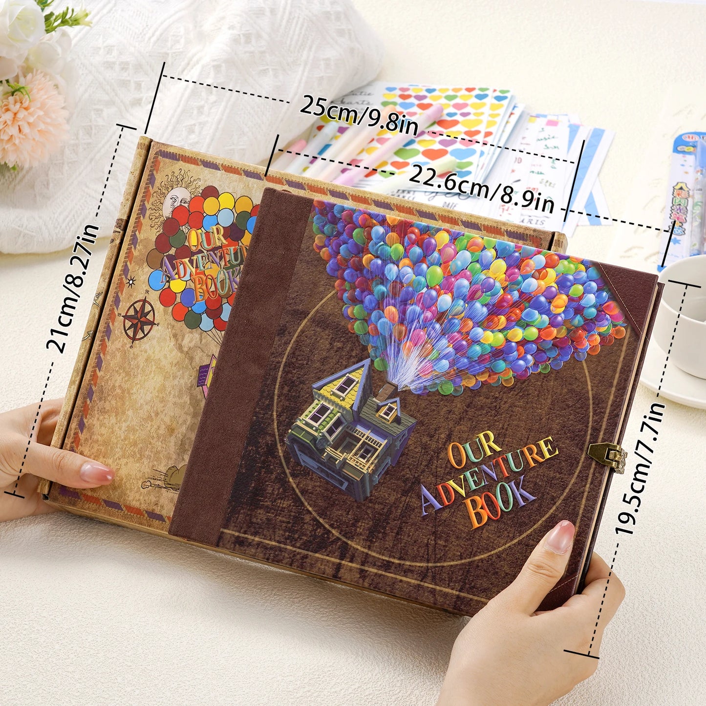 DIY Handmade Photo Album Scrapbook Our Adventure Book 146 Pages