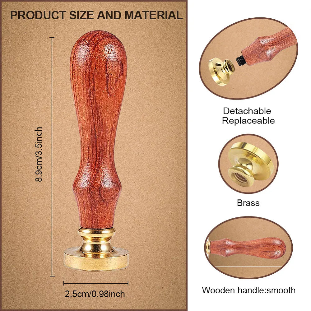 Wolf Paw Wax Seal Stamp Brass Head With Wooden Handle