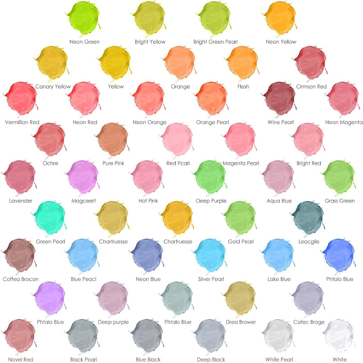 48 Colors Airbrush Paint Set for Leather and Shoe Art