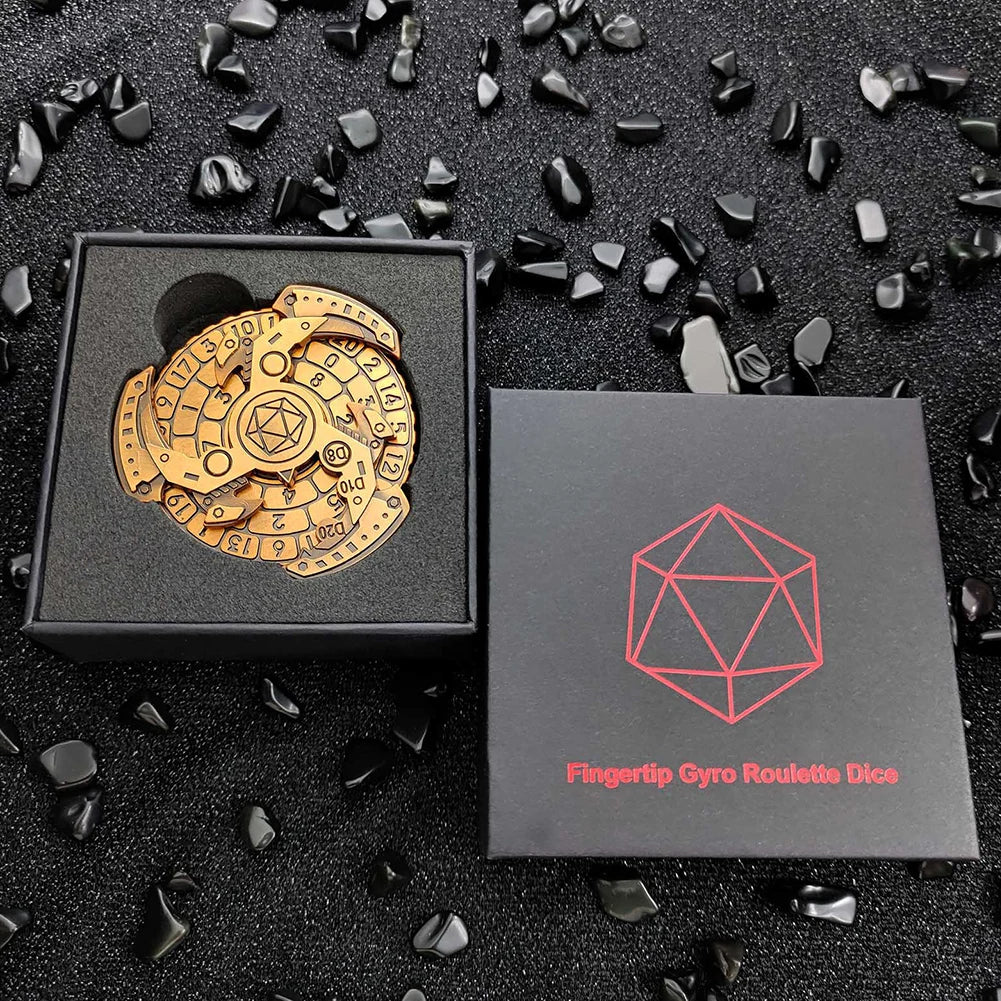 7 In 1 Dnd Dice Spinner Box And Fidget Gadget Metal Gyro