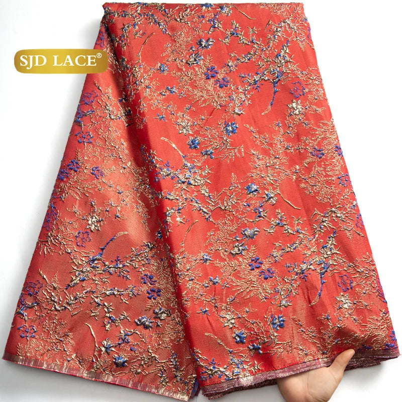 SJD Lace African Fabric High Quality French Jacquard for Dresses