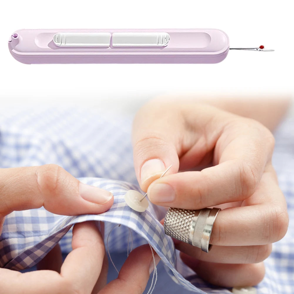 2 In 1 Needle Threader Hand Sewing Tool Quick Threader