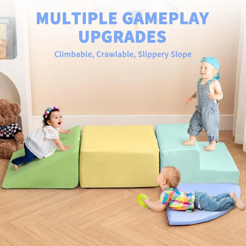 Foam Climbing Blocks for Toddlers 4 Pack Indoor Play Set