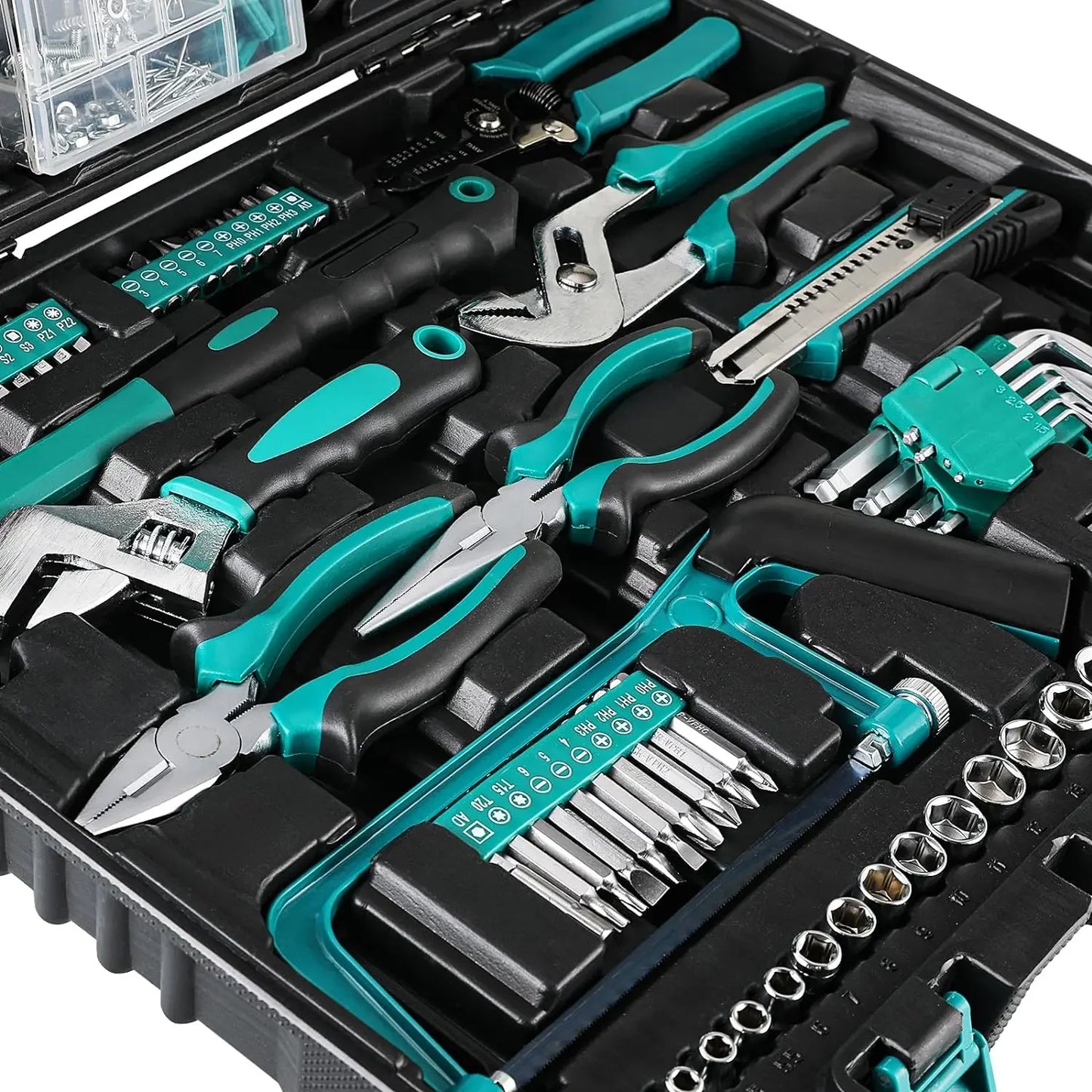 198 Piece Home Repair Tool Kit General Household Auto Set