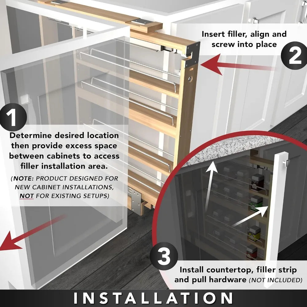 Rev A Shelf Pullout Wooden Organizer for Kitchen Cabinets