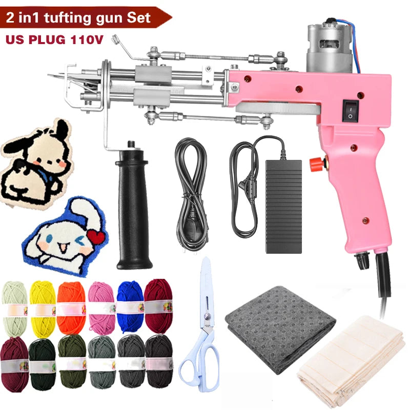 2 in 1 Tufting Gun Set with Carpet Trimmer for Rug Making
