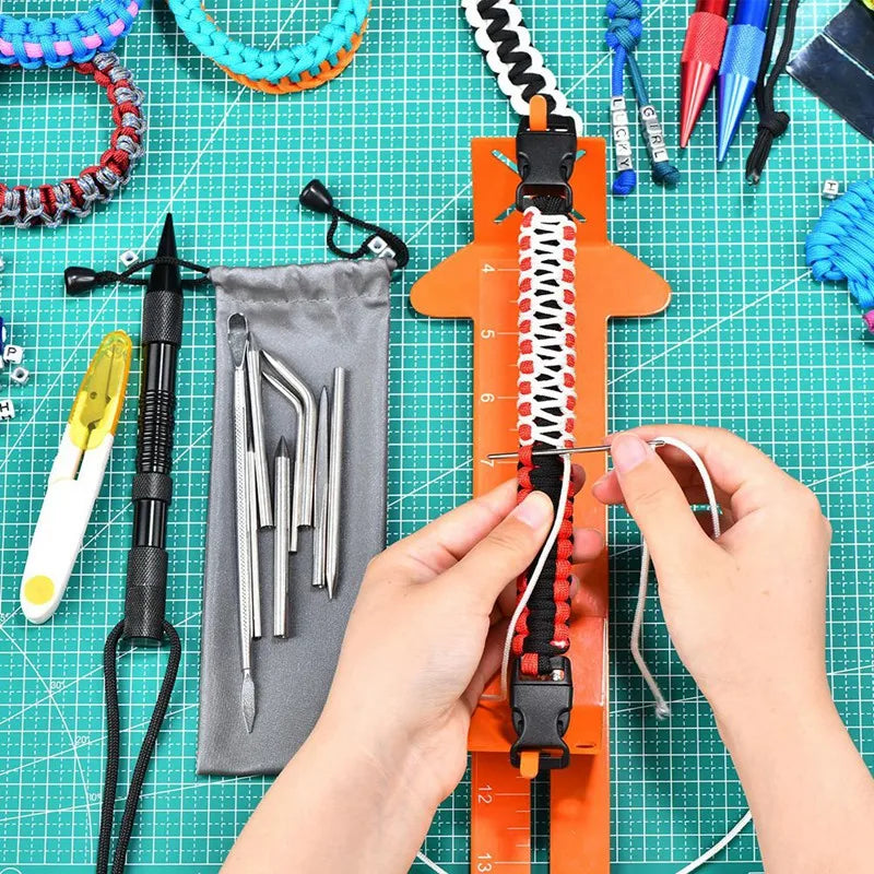 12 Pcs Paracord Tools Set With Stainless Steel Knotter