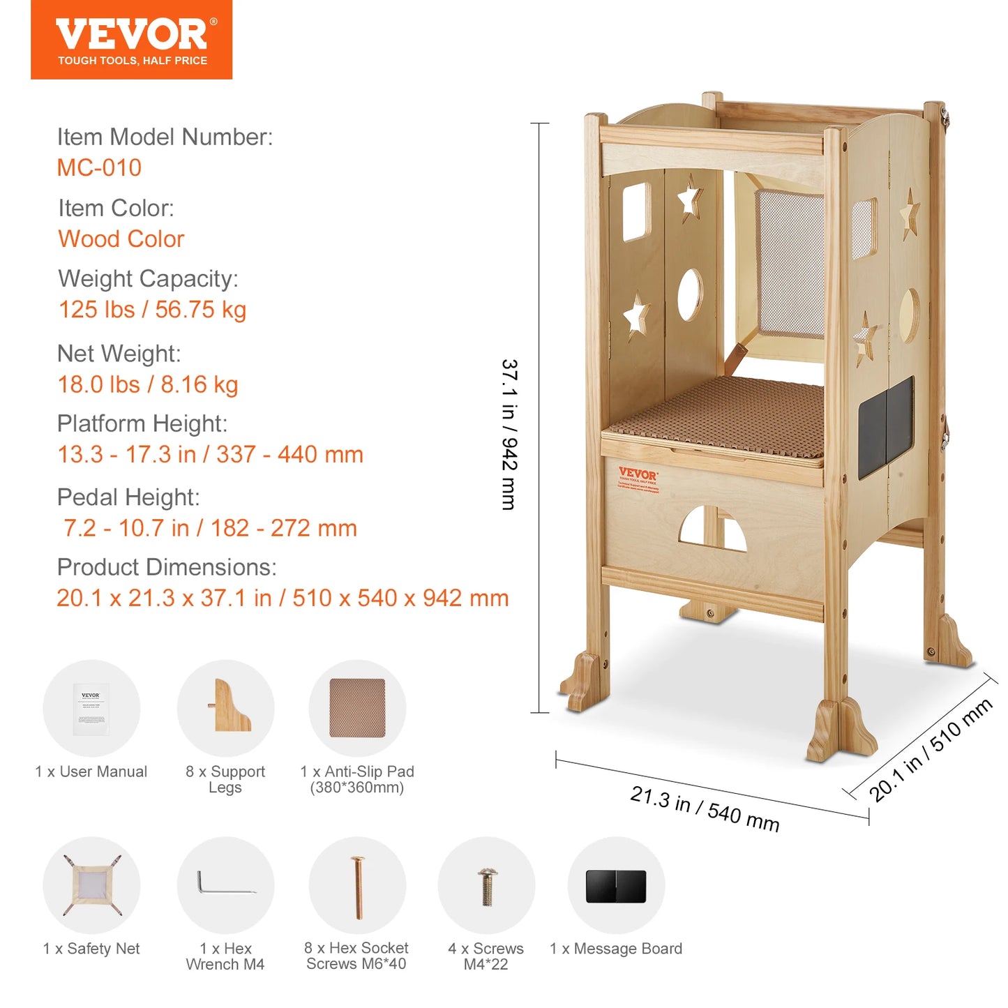 Tower Step Stool Foldable For Kids With Adjustable Height