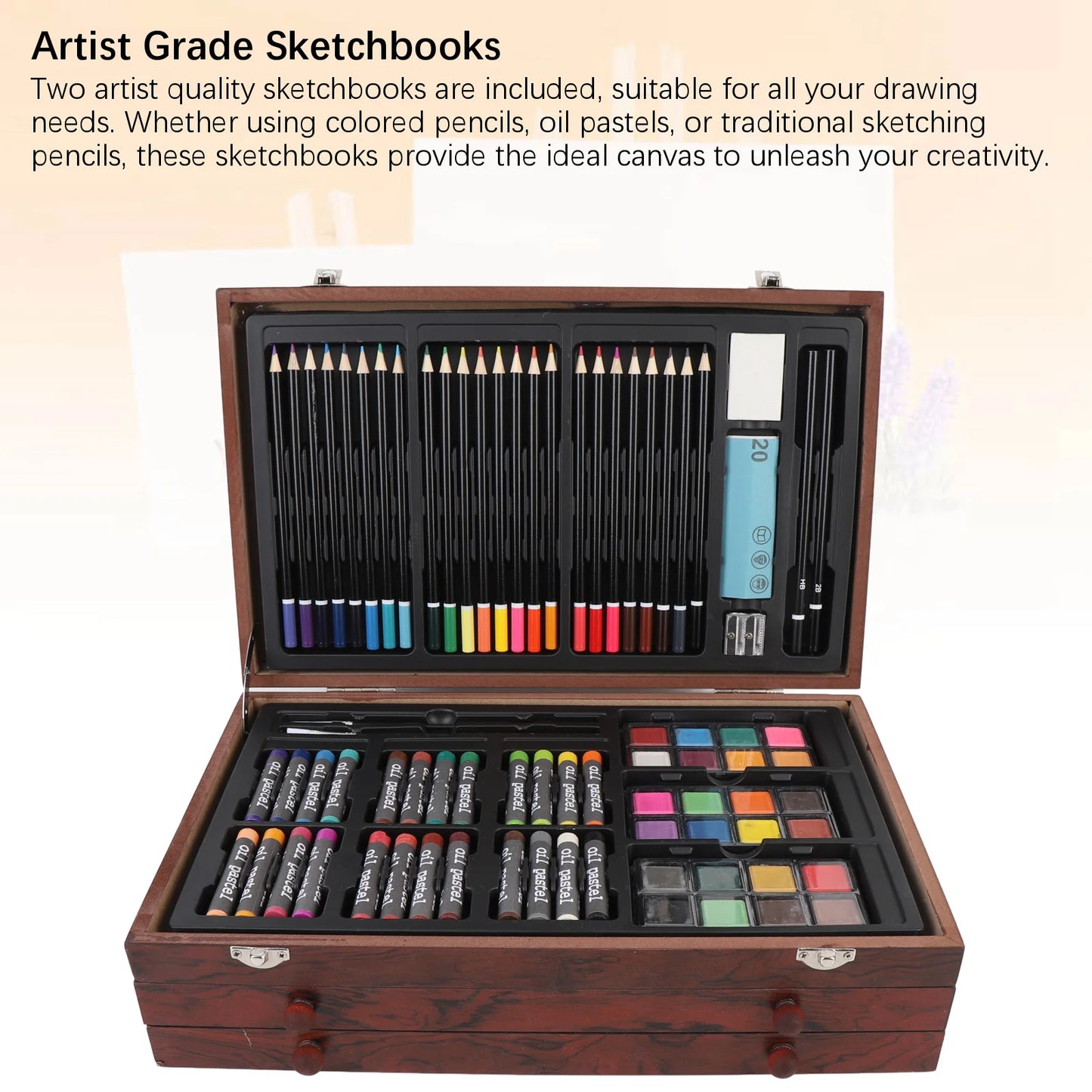 Wooden Art Set Multifunctional Painting and Drawing Kit
