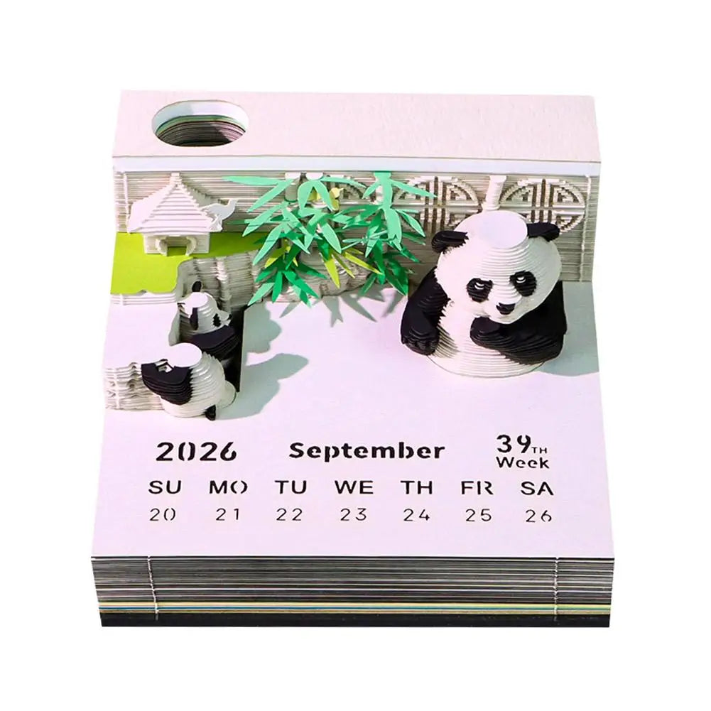 Hogwarts Magic Castle Calendar 3D Light Notepad Gift 2026