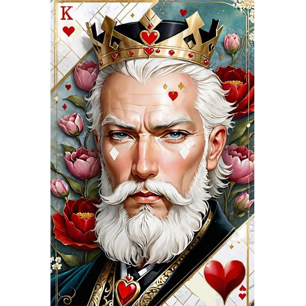 5D DIY Full Round Drill Diamond Painting Poker Character Art